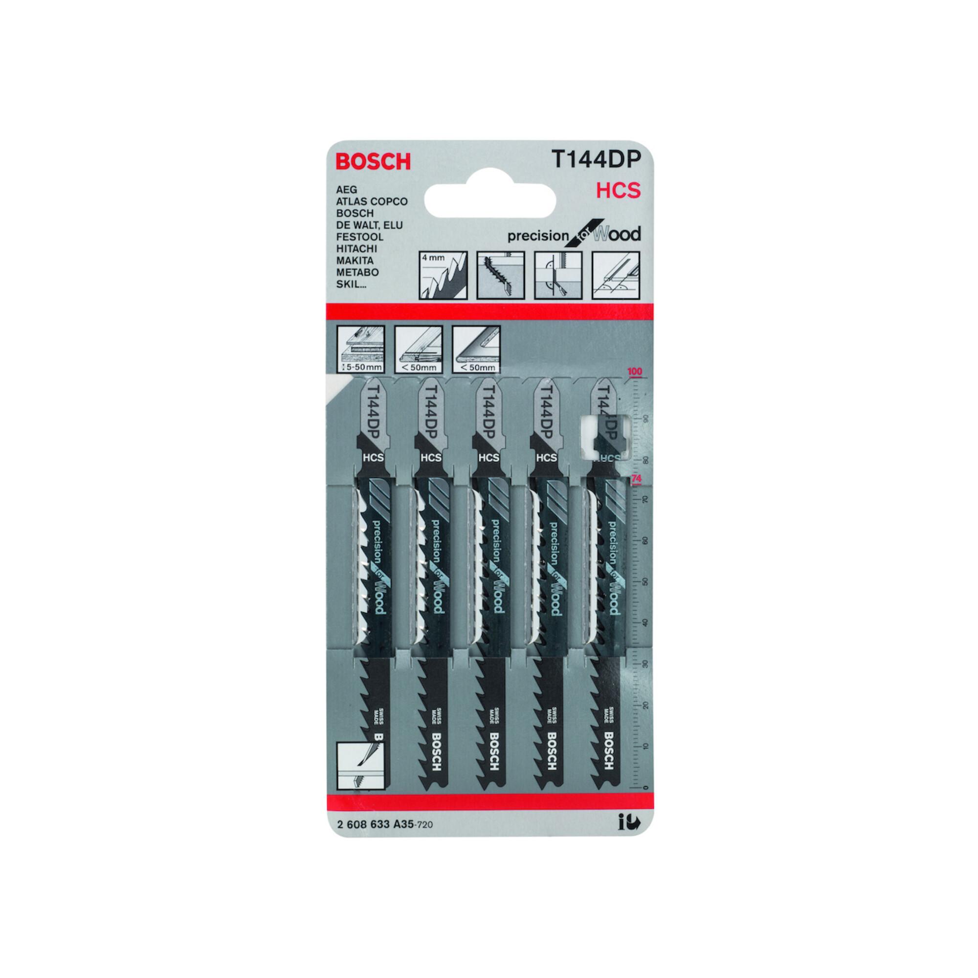 BOSCH Stichsägeblatt T 144 DP, Precision for Wood (2608633A35)