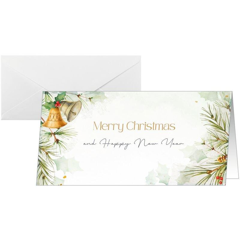 SIGEL Weihnachtskarten Bells DS646 DIN lang, 25 St.
