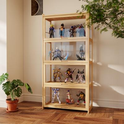 WILK Glass Display Cabinet with Shelves, Curio Cabinet for Collectibles