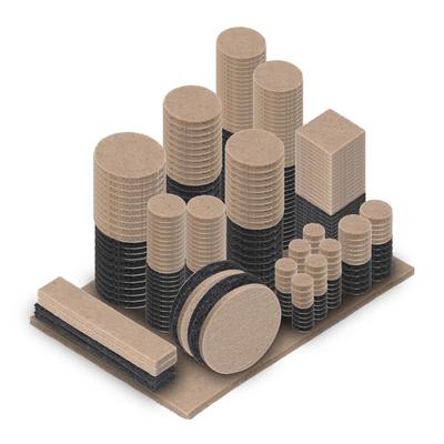 Gravidus Filzgleiter Set 300 teilig selbstklebend schwarz beige mehrere Größen