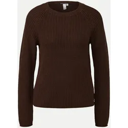 Basic Strickpullover Braun M