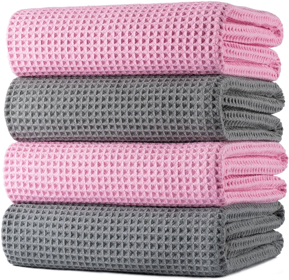 Set van 4 microvezel badhanddoeken voor volwassenen