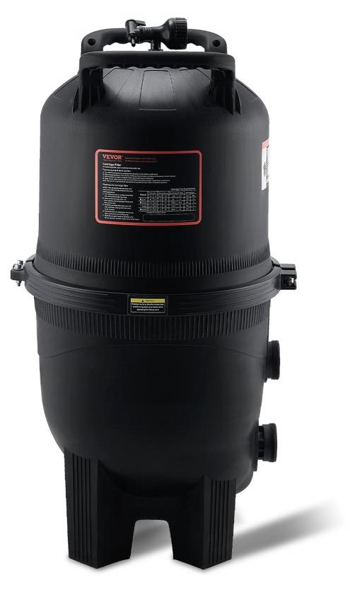 Schwimmbadfilterkartusche - 30 m² Filterfläche - 2 Zoll Durchmesser Einlass/Auslass