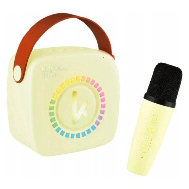 Atmosphera Głośnik Bluetooth Mikrofon Karaoke 2w1 Dla Dzieci Kiddoboo Kidsvoice Junior / Kbt3yel / Żółty (KIDDOBOO)