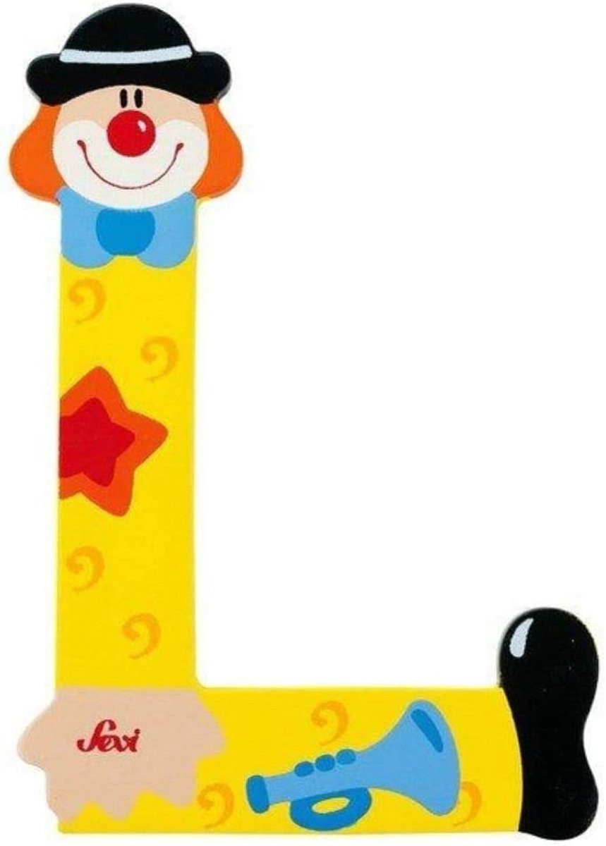 Kleurige Clown Letters Groot Formaat L voor Party