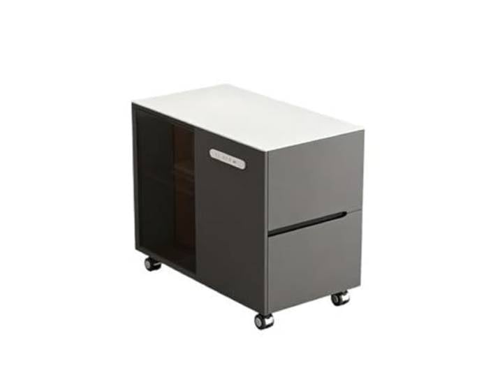 FZL02068LM Ecklager Sofa-Sideboard mit Rollen. Abnehmbares Sideboard Kleiner Beistelltisch for das Wohnzimmer(Dark Gray)