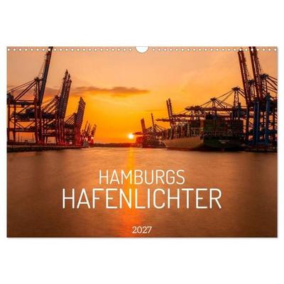 Hamburgs Hafenlichter (Wandkalender 2027 DIN A3 quer), CALVENDO Monatskalender