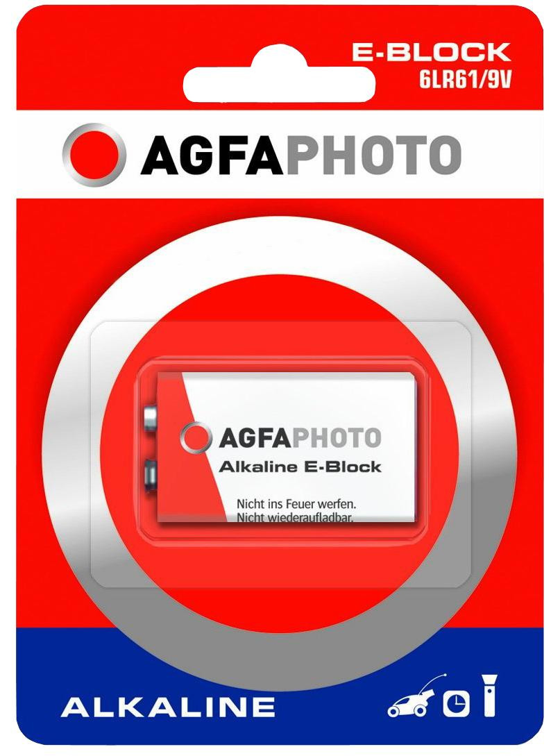 AgfaPhoto Alkaline Power E-Block 6LR61 9V (1 stuks per blisterverpakking)