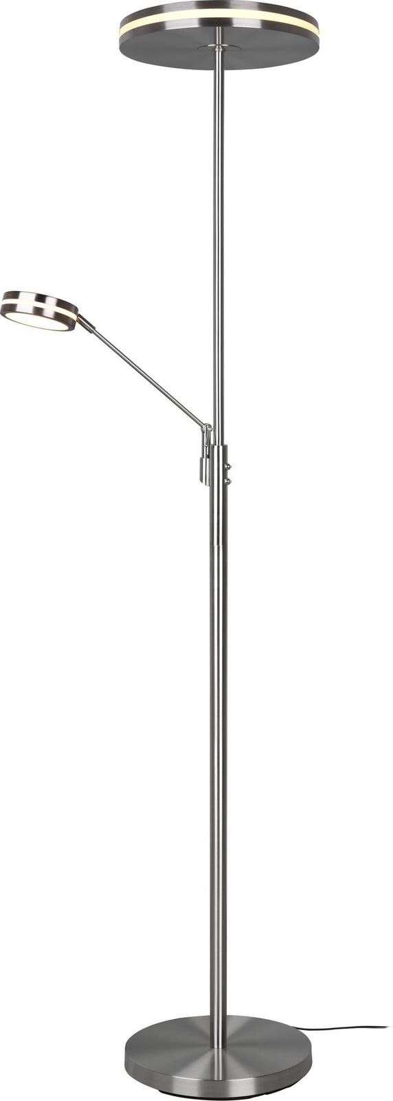 Trio Leuchten Franklin LED vloerlamp in zilver met dimfunctie en kleurinstelling