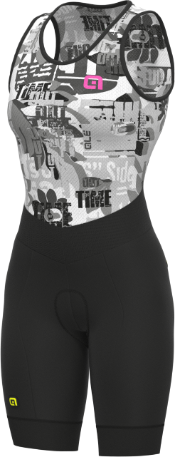 ALE' Pantaloncini ciclismo donna con canotta  R-EV1  VELOCITY INTEGRATO grigio