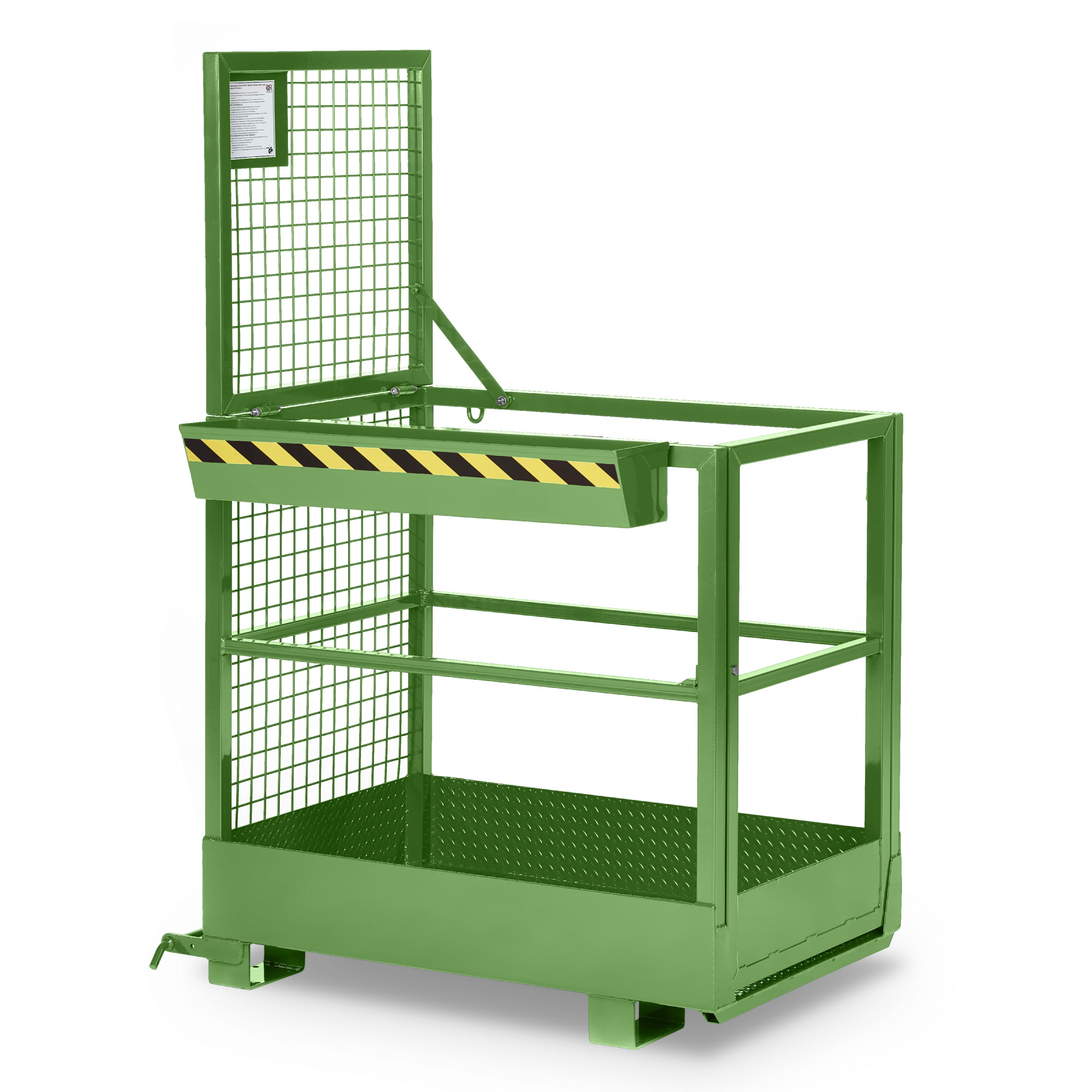 R+R Industrietechnik RR Industrietechnik Arbeitskorb Typ RAK-SLIM 800x800x1910mm RAL6011 Resedagrün