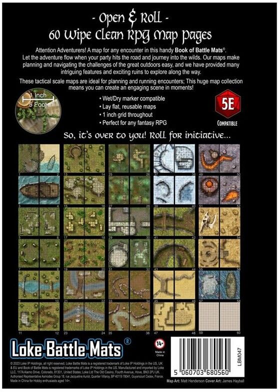Loke Battle Mats Livre plateau de jeu : Big Book of Battle Mats Wilds, Wreck & Ruins