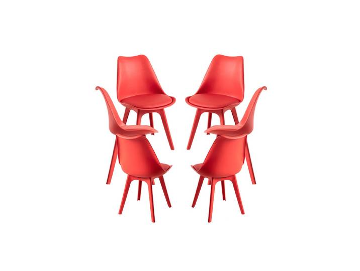 6er Set Synk Suprym Stühle - Rot