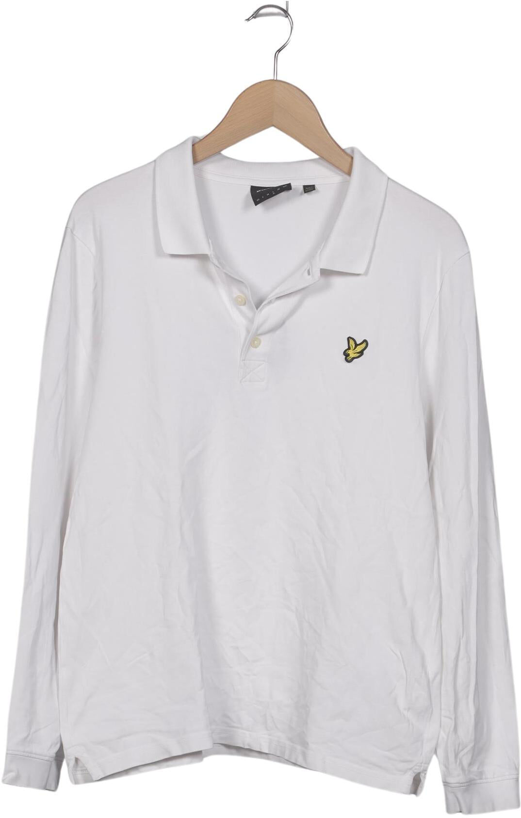 Lyle & Scott Herren Poloshirt, Weiß, Gr. L, Baumwolle / Elasthan - Second Hand