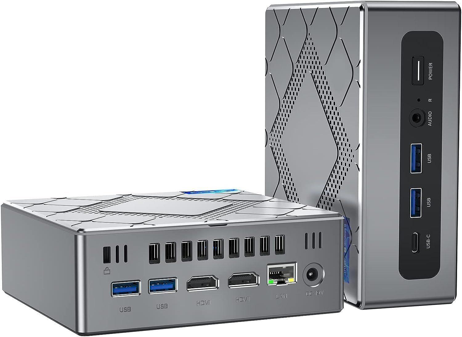 NiPoGi i5 Business mit Windows Computer Mini Pc Office HomeOffice Pc Mini-PC (Intel Core i5 12450H, UHD Graphics, 16 GB RAM, 512 GB SSD, Luftkühlung)