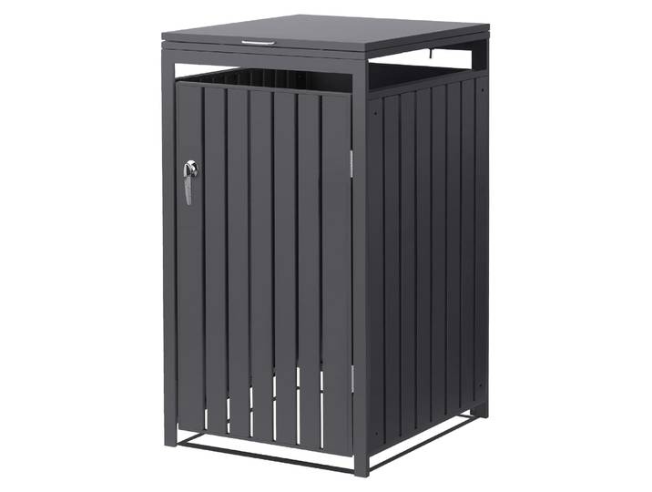 ML-Design Mülltonnenbox 1er für 1 Tonne, 240L 68x80x120 cm Anthrazit, Stahl, wetterfest/abschließbar