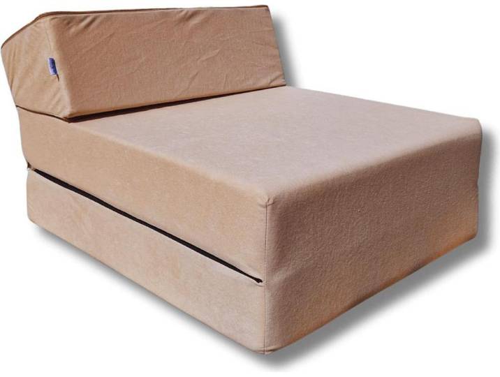 Matelas pliant 160x60x12 cm - 1009 - 3 parties avec appui-tête\, enfant\, pliable pour mini fauteuil\, housse lavable\, facile à transporter
