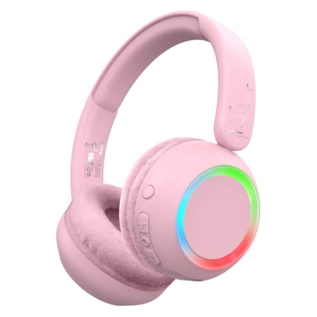 Lalarma Copenhagen Wireless headphone - with ambient light for kids a (LALAR-WHWL-ROSE)