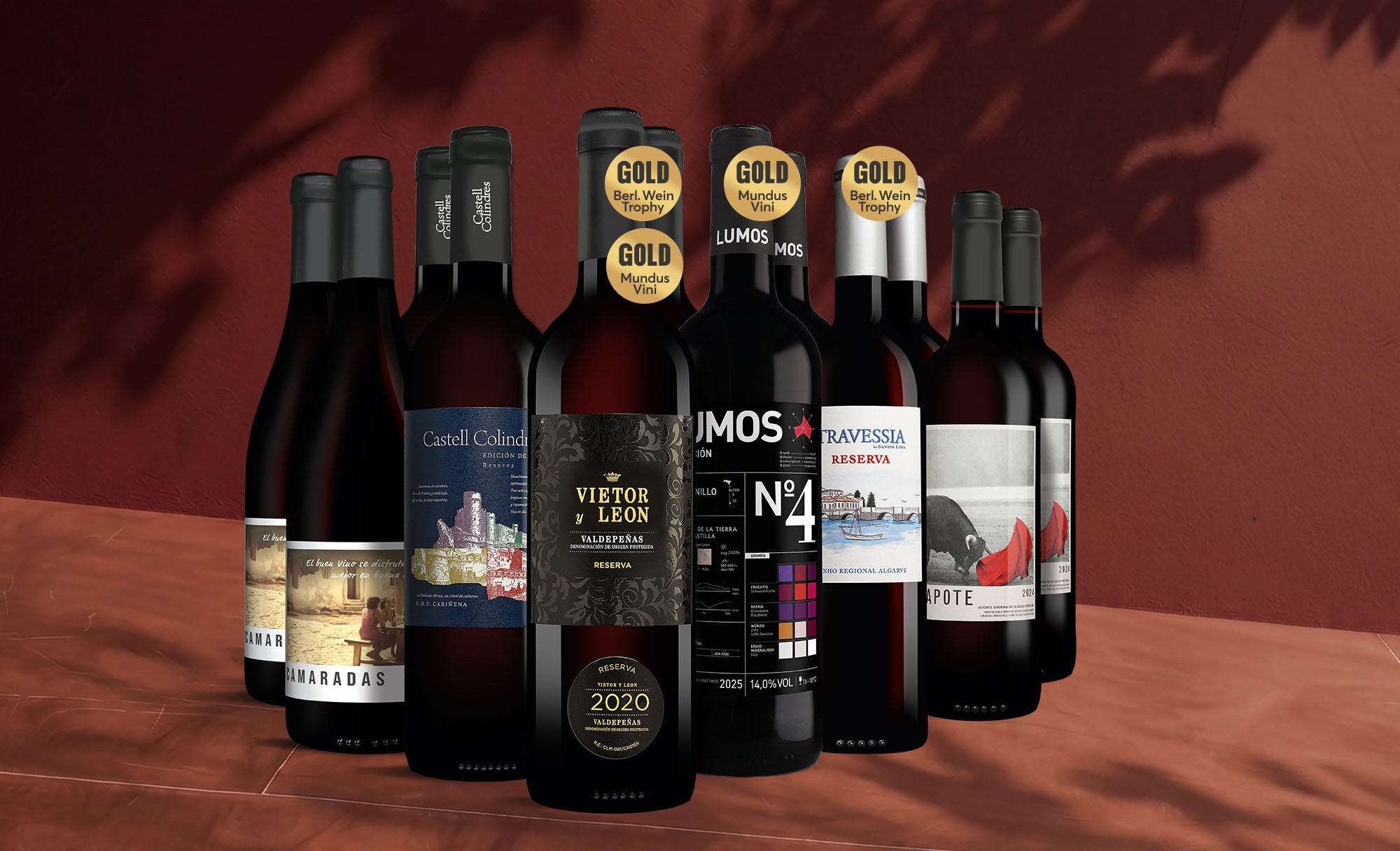 Rotwein Doppelgenuss Paket Weinpaket  aus Spanien
