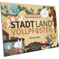 Stadt Land Vollpfosten - Haustier Edition, Partyspiel A4-Spielblock