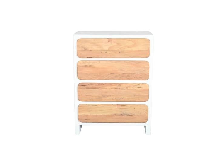 Chiffonnier en bois recyclé de manguier blanc 80x42x106 cm