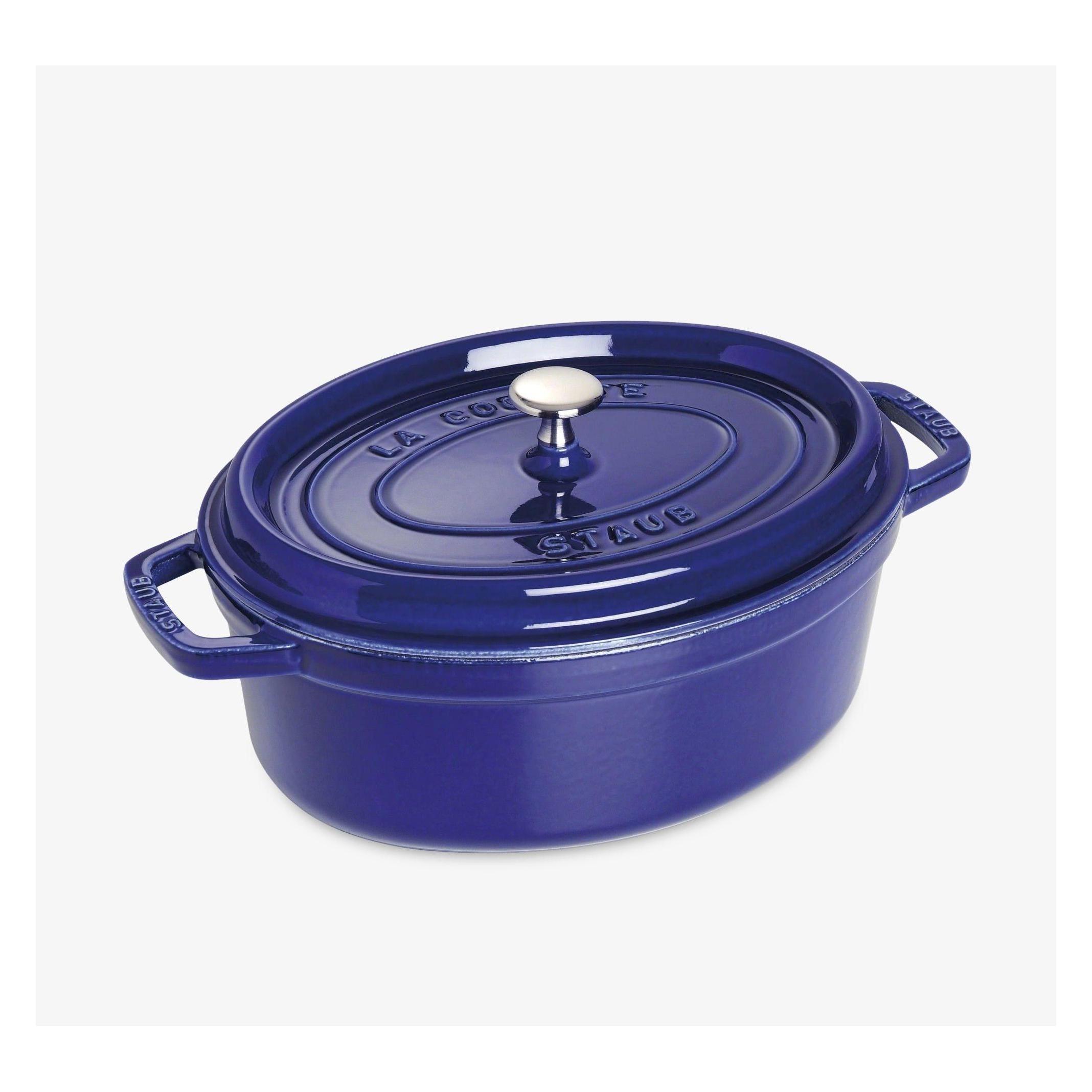 Staub Bräter oval dunkelblau (Bräter + Schmortopf, Gusseisen, 33 x 17.30 cm) (40510-290-0)