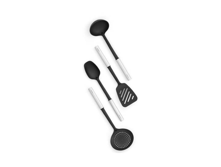 Kochbesteckhalter BRABANTIA Profile Line Schwarz , schwarz, B:11,6cm L:35cm, Edelstahl, Nylon, Küchenhelfer-Sets, Kochbesteckhalter
