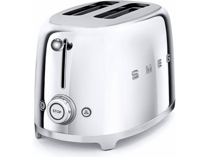 Smeg Toaster TSF01SSEU, 2 kurze Schlitze, für 2 Scheiben, 950 W