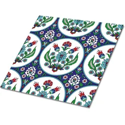 FLIESENAUFKLEBER 9 Stück 30x30 cm selbstklebend Türkische Tulpen