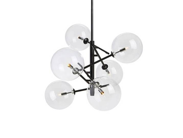 Markslöjd Andrew hauteur 60 cm noir 6-flamme sphérique