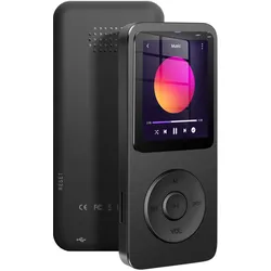 Avizar MP3-Player BT Musik/Video MicroSD kompatibel (128 GB), MP3 Player + Portable Audiogeräte, Schwarz