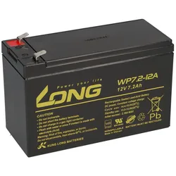 Kung Long WP7,2-12A F2 VdS AGM Akku 12V 7,2Ah – passend für USV und Notlicht mit Referenzen UL6.5-12 / UL7.2-12