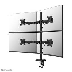 Neomounts DS60-600BL2-2 Monitor-Tischhalterung 4 Display(s) 25,4 cm (10) - 81,3 cm (32) Schwarz Ausziehbar, Drehbar, Höhenverstellbar, Neigbar, Schwenkbar,