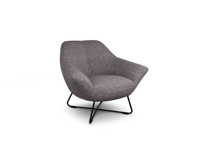 Designer-Loungesessel mit Premium-Stoffen