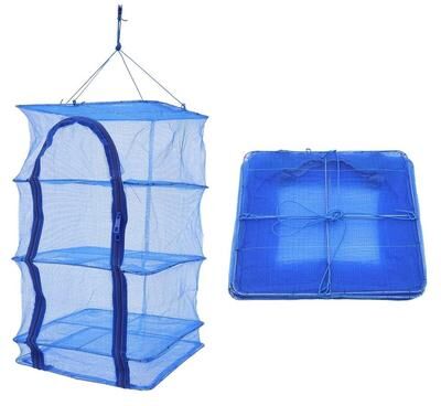 Multicon Wholesale Hub Layer Hanging Herb Drying Rack Foldable Mesh Food Fish Drying Net With Zipper Layer Hanging Herb Drying Rack Foldable Mesh Food Fish Drying Net With Zipper