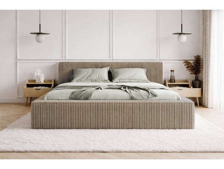 Compleo Polsterbett CORD mit Stauraum ASTA, Modern design (Viele Varianten zur Auswahl – wählen Sie Größe und Farbe), Kostenlose Lieferung! TOP ANGEBOT!