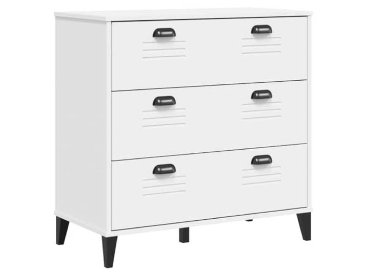 Heofavd Kommode VIKEN mit 3 Schubladen 80 x 40 x 80 cm Weiß Holzwerkstoff