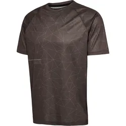 HUMMEL hmlCOURT AOP LIGHT WEIGHT T-SHIRT turkish coffee M