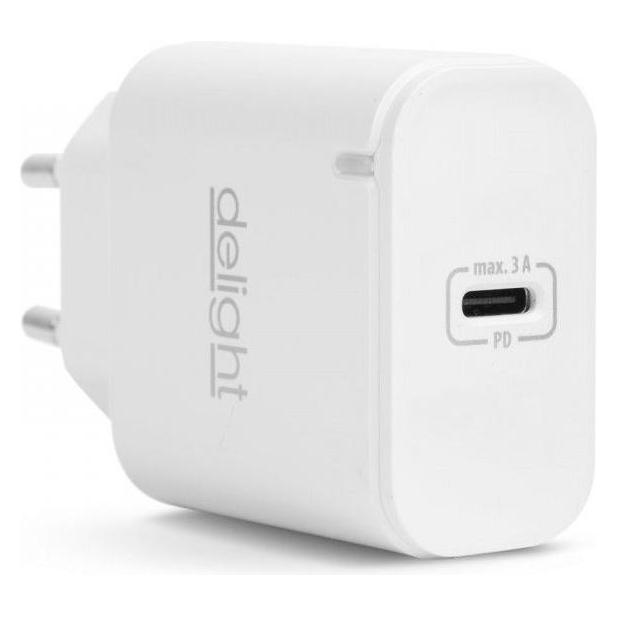 Delight USB-Typ-C-Adapter weiss (20 W, 1 Port) (TBKDELIGHT55046WH)