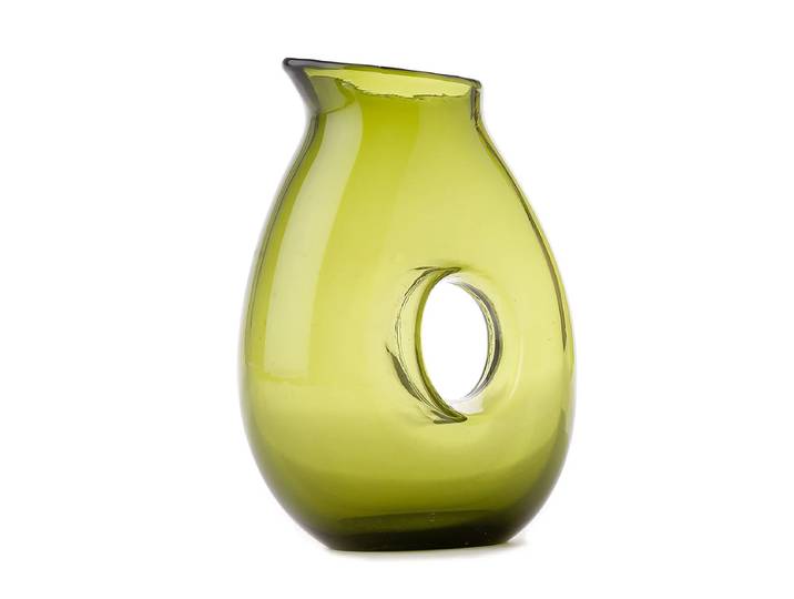 POLSPOTTEN - Jug with hole, moosgrün