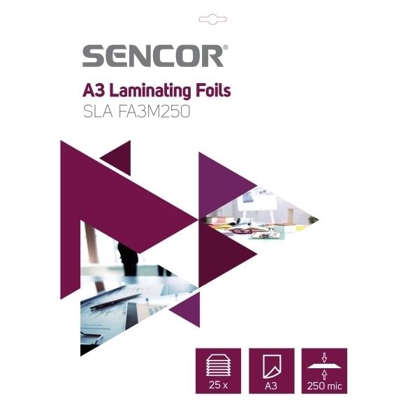 Sencor SLA FA3M250 Laminierfolie A3/250mic (25 Stück) (A3, 25 Stk., 250 µm) (8590669199303)