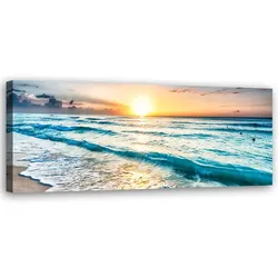 WANDBILD wellen am strand