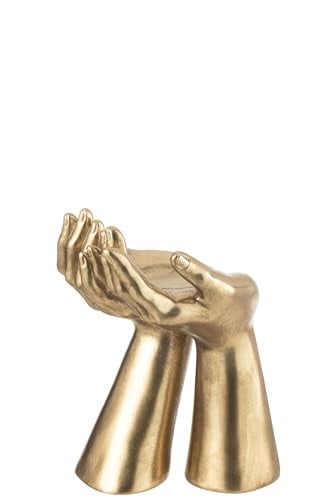 J-Line Kandelaar Handen - Goud - Polyresin