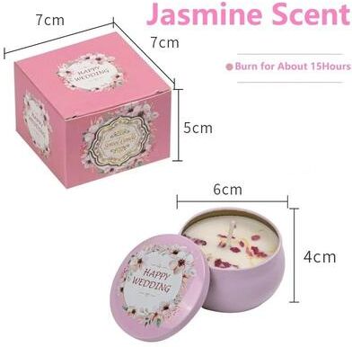 Uplift Essentials Vintage Scented Soy Wax Candle Jar jasmine