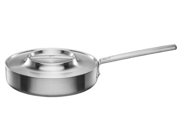 Fiskars Norden Steel Sautierpfanne, Ø 26 cm, Für alle Kochfelder geeignet, Mit Antihaftbeschichtung, Edelstahl, 1067634