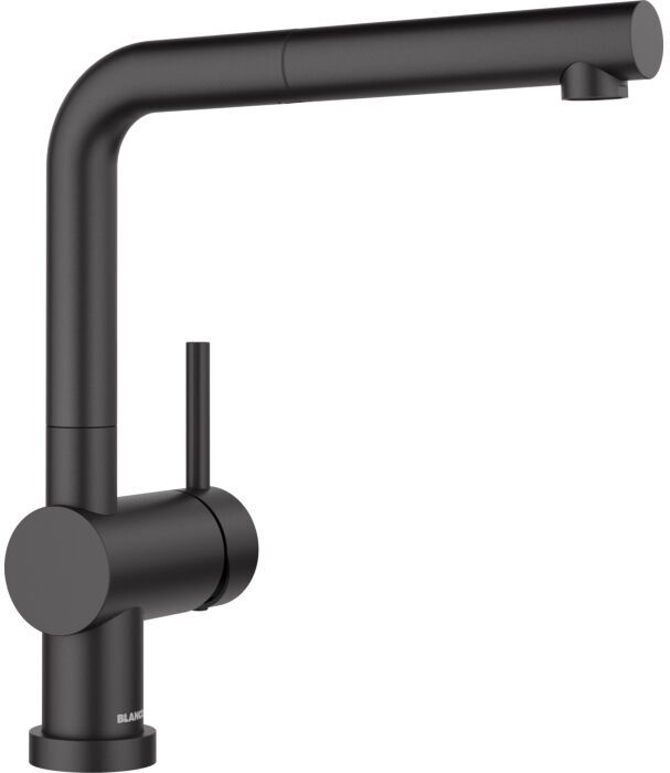 Blanco Linus-S-F Küchenarmatur 527523 schwarz matt, schwenkbar