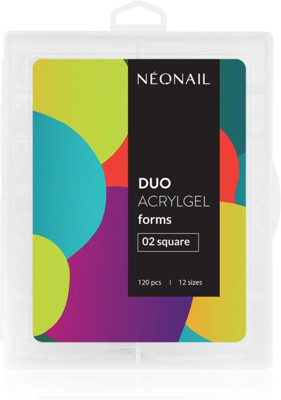 NEONAIL Duo Acrylgel Forms stencils for nails type 02 Square 120 pc