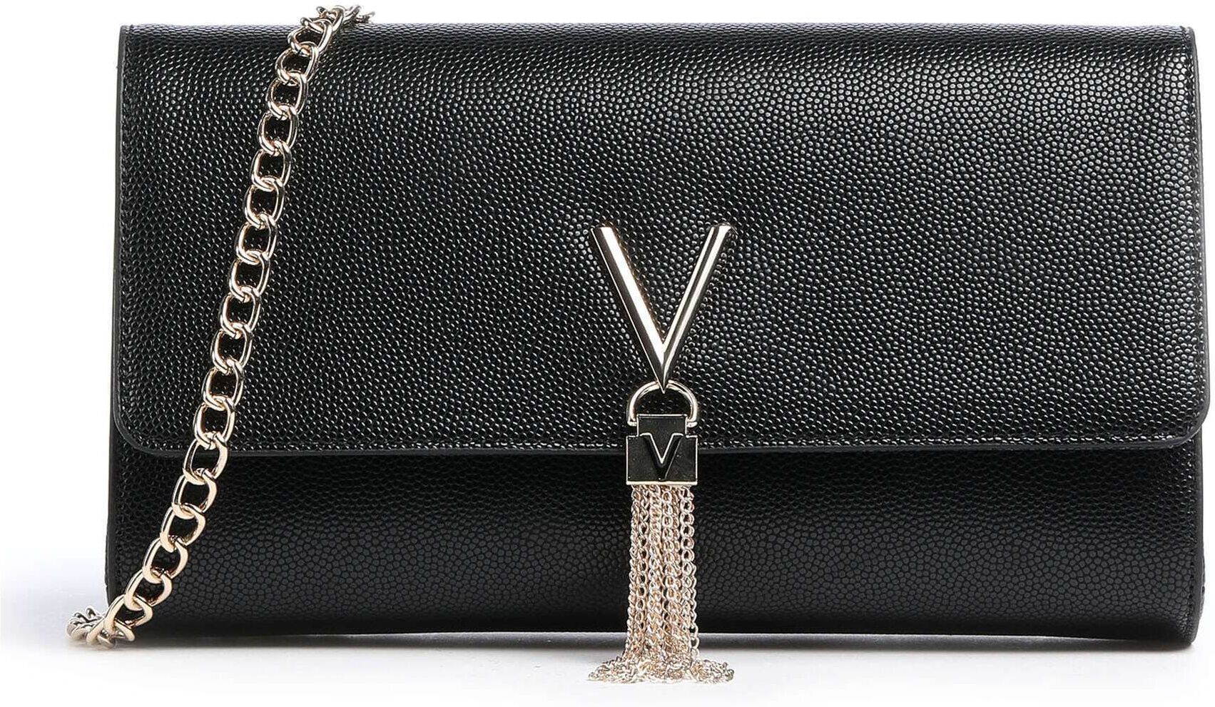 Valentino Bags Divina Umhängetasche aus Leder, schwarz
