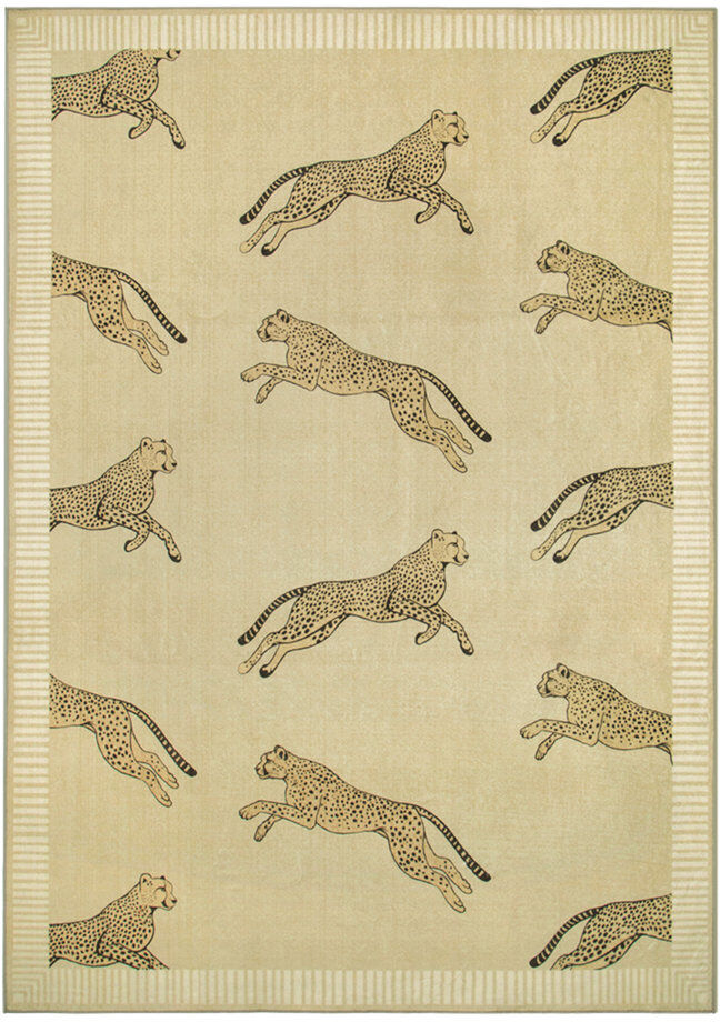 Latitude Vive Machine washable non slip area rug for living room, zebra leopard animal pattern leopard 120*170cm