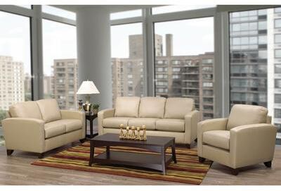Bryce Italian Top Grain Leather Sofa, Loveseat and Chair Set